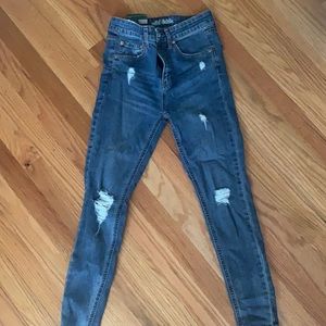Skinny blue jeans with tags, brand new